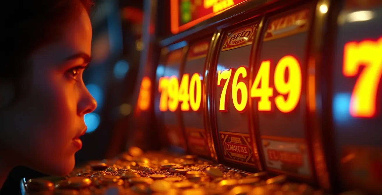 Visualisation du rêve de gain transformateur avec machine à sous jackpot progressif et symboles de richesse