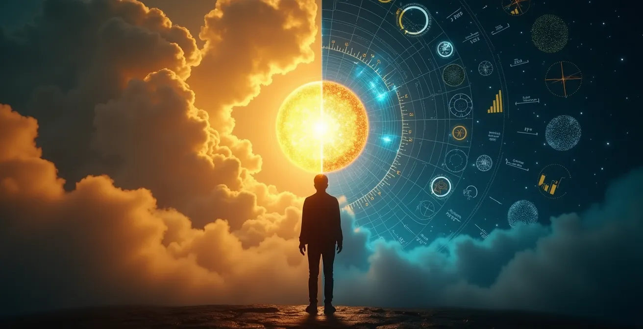 Illustration symbolique de la loterie montrant un rêve de fortune face à la réalité statistique des probabilités