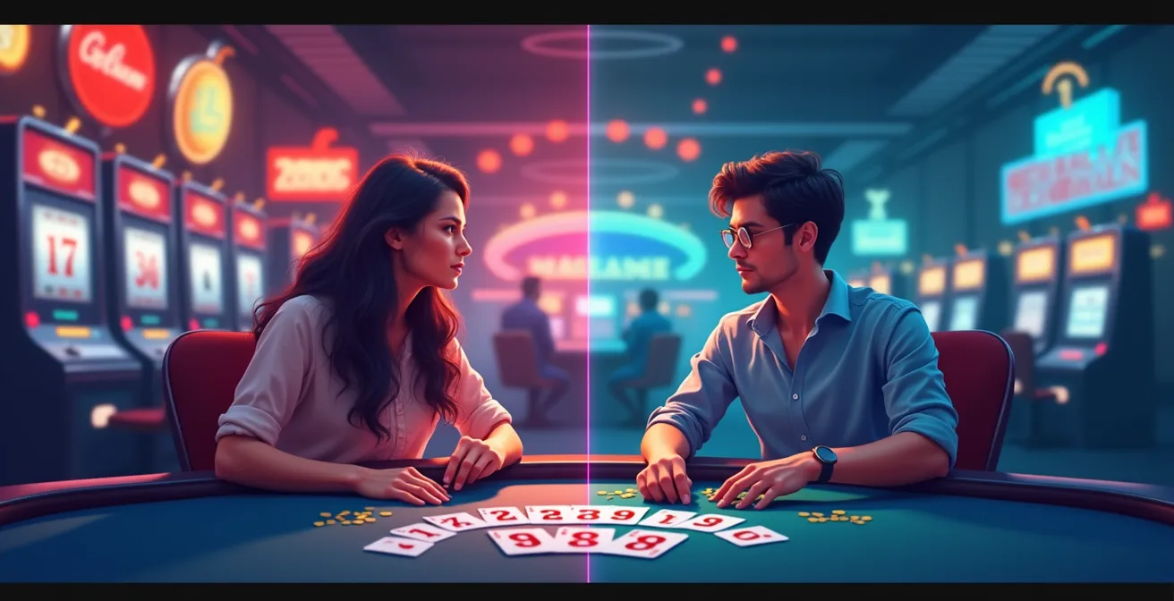 Infographie montrant deux profils de joueurs : joueur de sprint dynamique vs joueur de marathon concentré