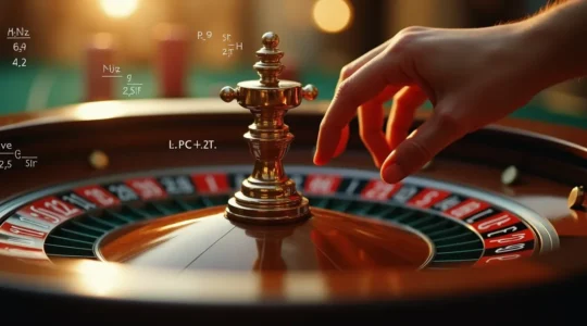 Image représentant les concepts mathématiques de la roulette en ligne avec discipline et stratégie.