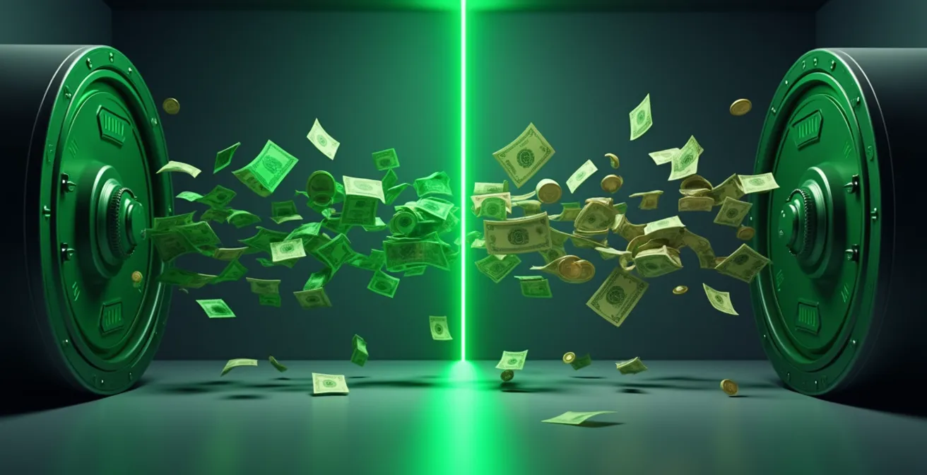 Infographie montrant la séparation des fonds de joueurs dans des comptes fiduciaires isolés des fonds opérationnels du casino